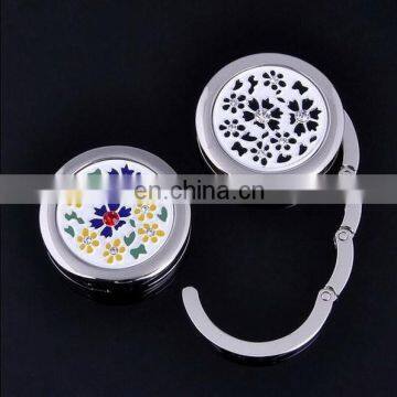 Imprint Enamel Crystal Decorated Metal Bag Hanger