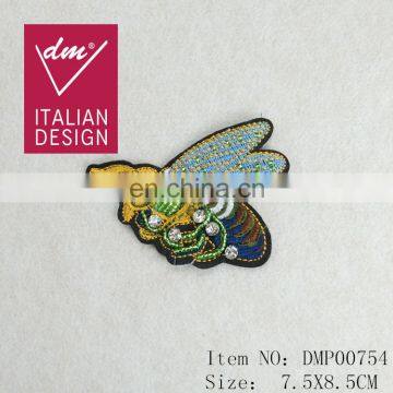 Wholesale beaded bee patch rhinestone applique