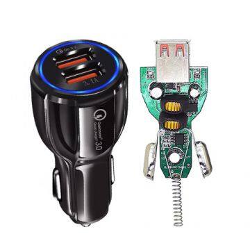 Tiensun PCBA QC3.0 Dual Port Car Charger Xiaomi Samsung Huawei