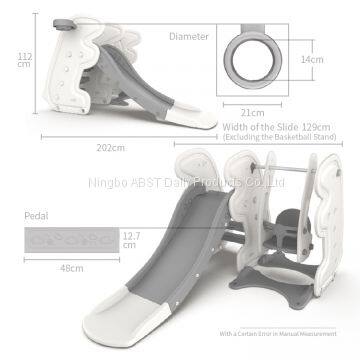 Kids Indoor Amusement Park Playground Equipment Plastic Swing And Slide Set Toys for Sale photo-2