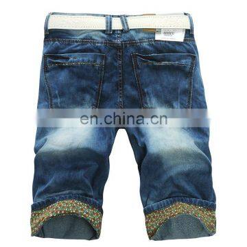 DiZNEW Custom High Quality Wholesale Ripped Slim Fit Denim Bermuda Shorts Men photo-4