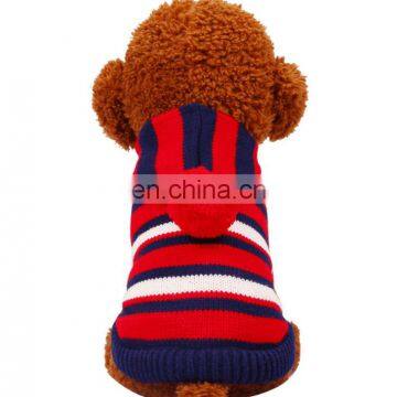 Popular Dog Clothing Coat Warm Pet Sweater Colorful Striped Pet Clothes Coat photo-6