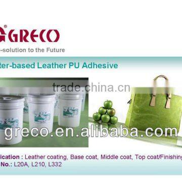 Water based leather adhesive