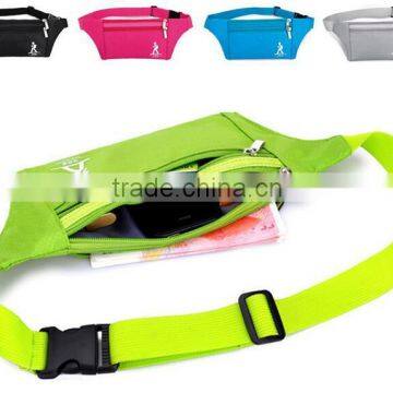 Outdoor Climbing Cycling Camping Travel Waterproof Polyester Ultra-thin Waist Pack Mobile Phone Bag Runner Belt