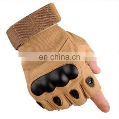 Tactical half-finger mitten cycling sports fitness mountaineering training skid resistant wear resistant hard  mitten