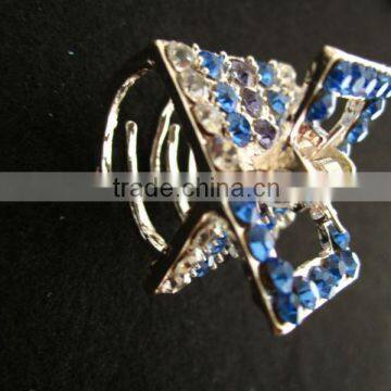 HL002 Fashion Rhinestone Alloy mini air Claw;muslim scarf jaw