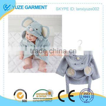 cotton mouse shaped baby toweling bathrobe with long sleeves wholesale