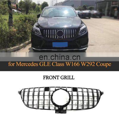 GT STYLE Diamond Black Grille Grill For Mercedes GLE Class W166 W292 Coupe 4Matic 2015-2018 photo-2