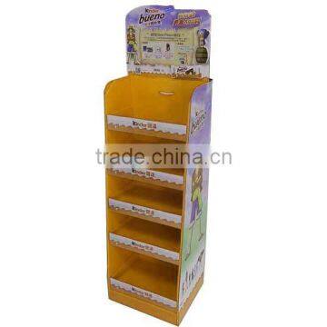 Custom design cardboard store display rack/convenience store display racks/department store display racks