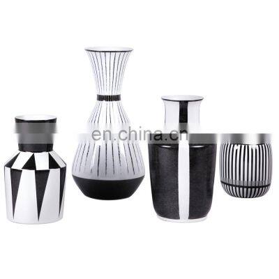 Tabletop Modern Minimalist House Decoration Nordic White Ceramic Flower Vase For Home photo-4