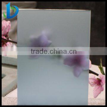 High quality 5-19mm tempered acid etched glass made in China