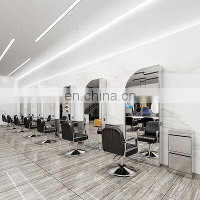 Beauty Salon Barber Wall Mirror With LED Changing Color Light photo-5