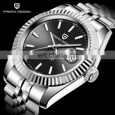 PAGANI DESIGN PD-1645 Mens Day Stainless Steel Business Watches Men Luxury Mechanical Wristwatches Automatic