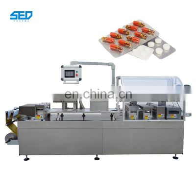 Automatic Pharmaceutical Pill Tablet Blister Packing Cartoning Machine Production Line With Hot Melt Glue Device