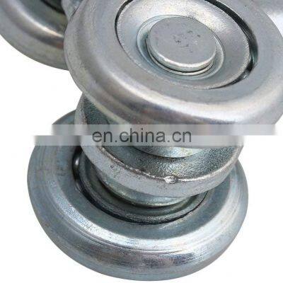 Steel Two-wheel Slide Rail Suspension Cart Silver Sliding Rail Wheel Suspension Rod Door Rail Wheel With Nut photo-3