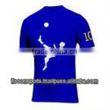 MEN BLUE PRINTED T-SHIRT / Football printed T-Shirt