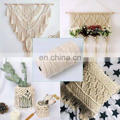 Macrame Soft Colorful 100% Cotton Drawstring Yarn Cord Rope 3mm for Craft photo-3