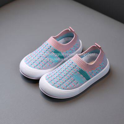 Shuttle Top Stitched Color Blocking Sports Casual Children's Shoes Baby Shoes