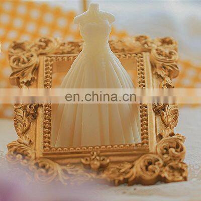 Wholesale Creative Luxury Wedding Gift Set Home Decor Dress Shape Custom Aromatherapy Fragrance Soy Wax Scented Candles photo-2