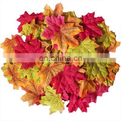 Fall Decor Garland Christmas 2021 Home Halloween Decorations Leaves Plastic Silk Artificial Maple Leaf