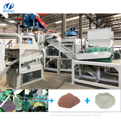 PCB scrap recycling machine waste circuit board recycling plant to recycle waste circuit board to get metals and resin fiber