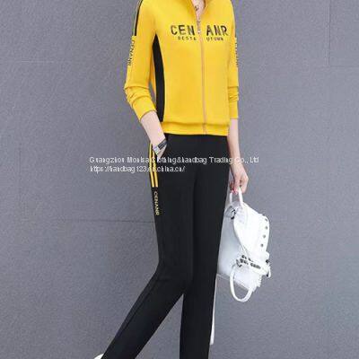 Casual Sports Suits Women's 2022 Autumn New Fashion Spring And Autumn Two-Piece Suit
