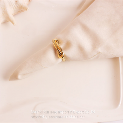 Colored Fashion Metal Gold Knot Napkin Rings For Wedding Table Decoration photo-5