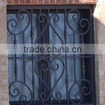 GYD-15WG073 Simple and durable grill design wood WROUGHT IRON window