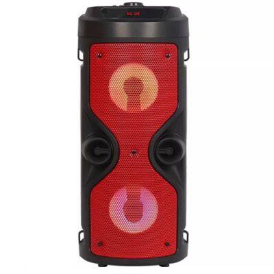 Dual 4 Inch Horn Portable Boom Party Speaker Audio Box Music System RGB Led Light Karaoke Handheld Speakers