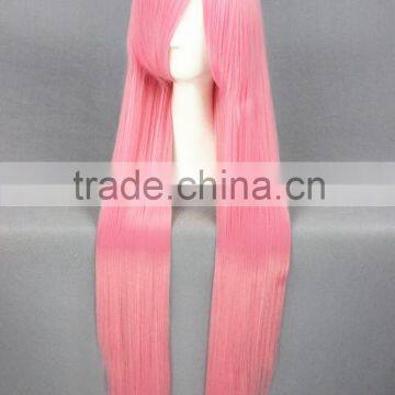 High Quality 100cm Long Straight Kuroko No Basketball Cosplay Hair Wigs Momoi Satsuki Pink Synthetic Anime Wig Party Wig photo-3