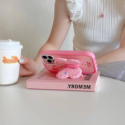 Stylish 3D Butterfly Stand Silicone Shock-proof Phone Case Iphone 12 13 14 15Pro Max photo-5