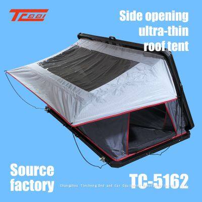 Car Rooftop Tent Thin Hard Shell Side Opening Folding Roof Tent Suitable ForJeep SUV Truck Van,Camping Car Roof for 2-3 Person photo-4