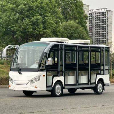 11-seater Electric Sightseeing Bus With Doors | Fully Enclosed Sightseeing Vehicle | Enclosed Scenic Area Sightseeing Bus