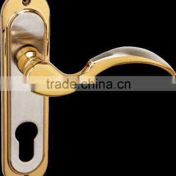 62mm zinc alloy door hardware handle with plate 708 203