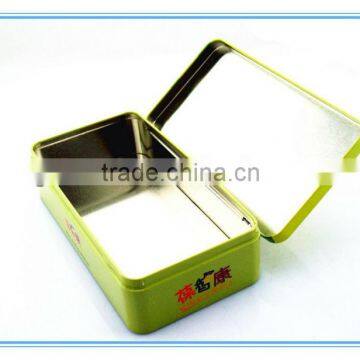 Food grade wholesale design health care products tin box with hinge