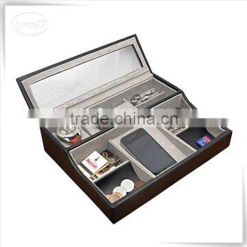 PU leather leather box for hamper wholesale