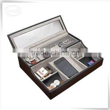 Luxury PU Leather Wrist Watch Case With Cushion