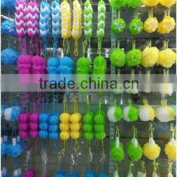 Colorful mesh sponge shower bubble sponge