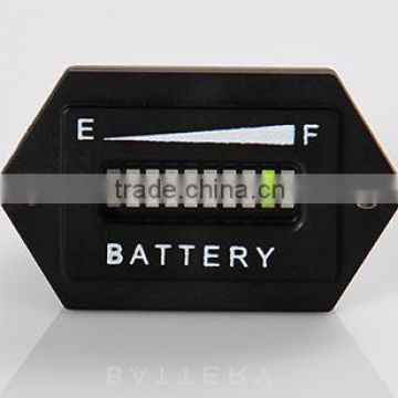 LED 10-bar Battery Indicator Test The Battery Voltage 12V/24V/36V/48V/72V Charge Indicator Discharge Indicator