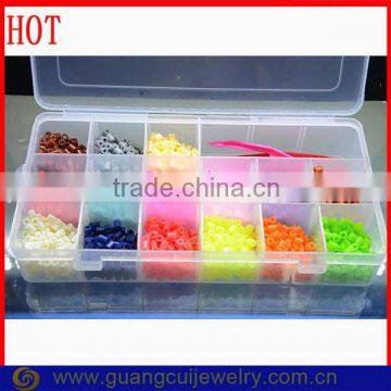 New design DIY perler beads 16 different colors in plastic box