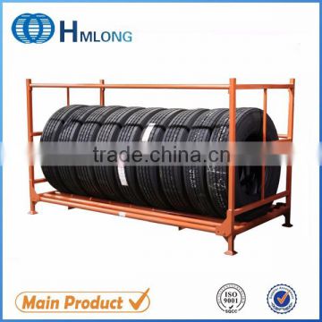 Industrial folding storage metal tire rack