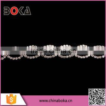 BOKA high quality crystal diamond trim banding, rhinestone banding trim for wedding dress