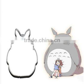 YangJiang factory manufature wholesale custom cartoon animal shape mold cake cooking stainless steel Totoro biscuit mold