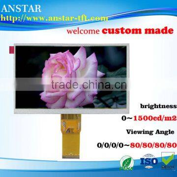 7.0 tft lcd panel 1024*600 600nits sunlight readable tft lcm