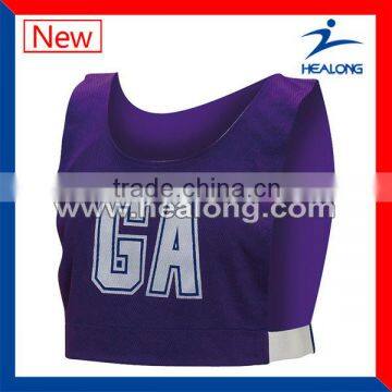 2015 OEM service netball jersey, sublimated netball uniforms, custom design netball dresses