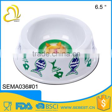 wholesale durability white melamine feeders plastic pet bowl