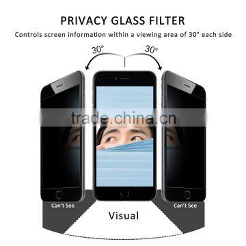 9H hardness Hd Clear film Ultra Thin Guard Anti-bubble Privacy Filter Tempered Glass Screen Protector For iPhone 7 6 6s 4.7 inch