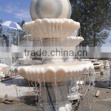 Rolling ball water fountain