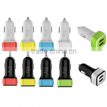 Manufacture MFI 4.8A dual USB phone car charger with Smart Sense IC for samsung iphone