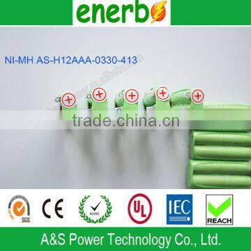 2.4V NI-MH Rechargeable Battery AAA 330mAh Custom Battery Made in Dongguan